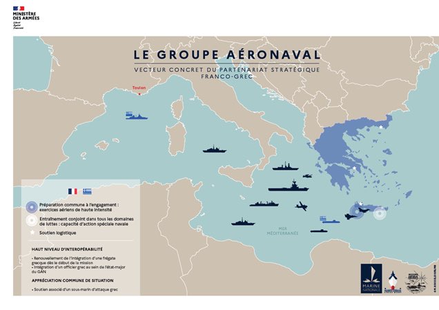 Ο τρομερός χάρτης που ανέβασε το Γαλλικό Επιτελείο. Το ”άπλωμα” Ελλήνων & Γάλλων στη Μεσόγειο.